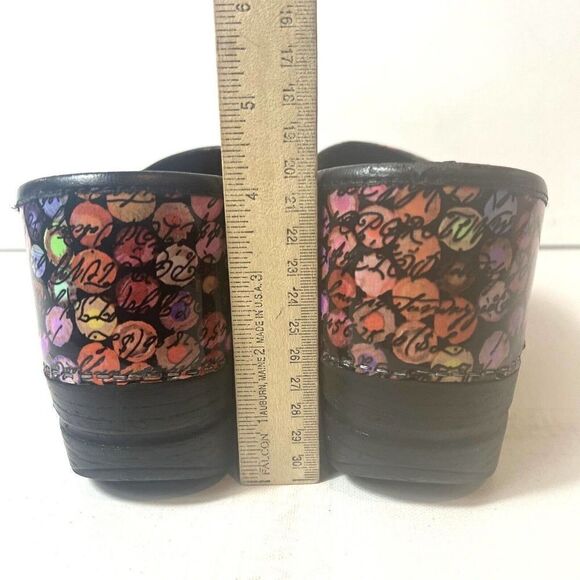 Dansko Women's EU 41 US 10.5 Multicolor Leather Slip On Clogs Work Comfort Shoes - Picture 9 of 10